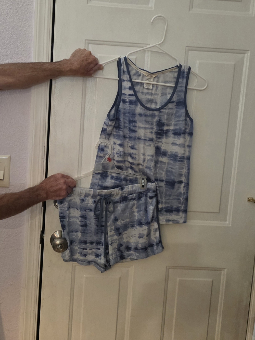 NWOT- Lucky Brand Small Women's Blue Tie-Dye Pajama Tank & Shorts Set